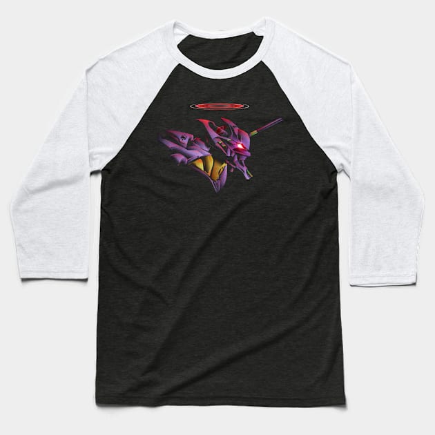 Evangelion Unit 01 Berserker Diety Baseball T-Shirt by barrettbiggers